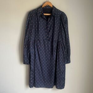 Hatch Maternity satin shirt dress